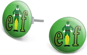 Elf Movie Logo Novelty Silver Plated Stud Earrings