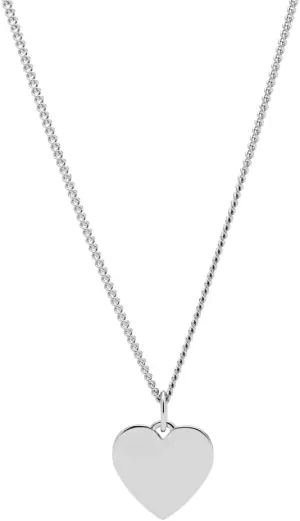 Fossil Women's Plated Stainless Steel Engravable Personalized Gift Pendant Chain Necklace for Women