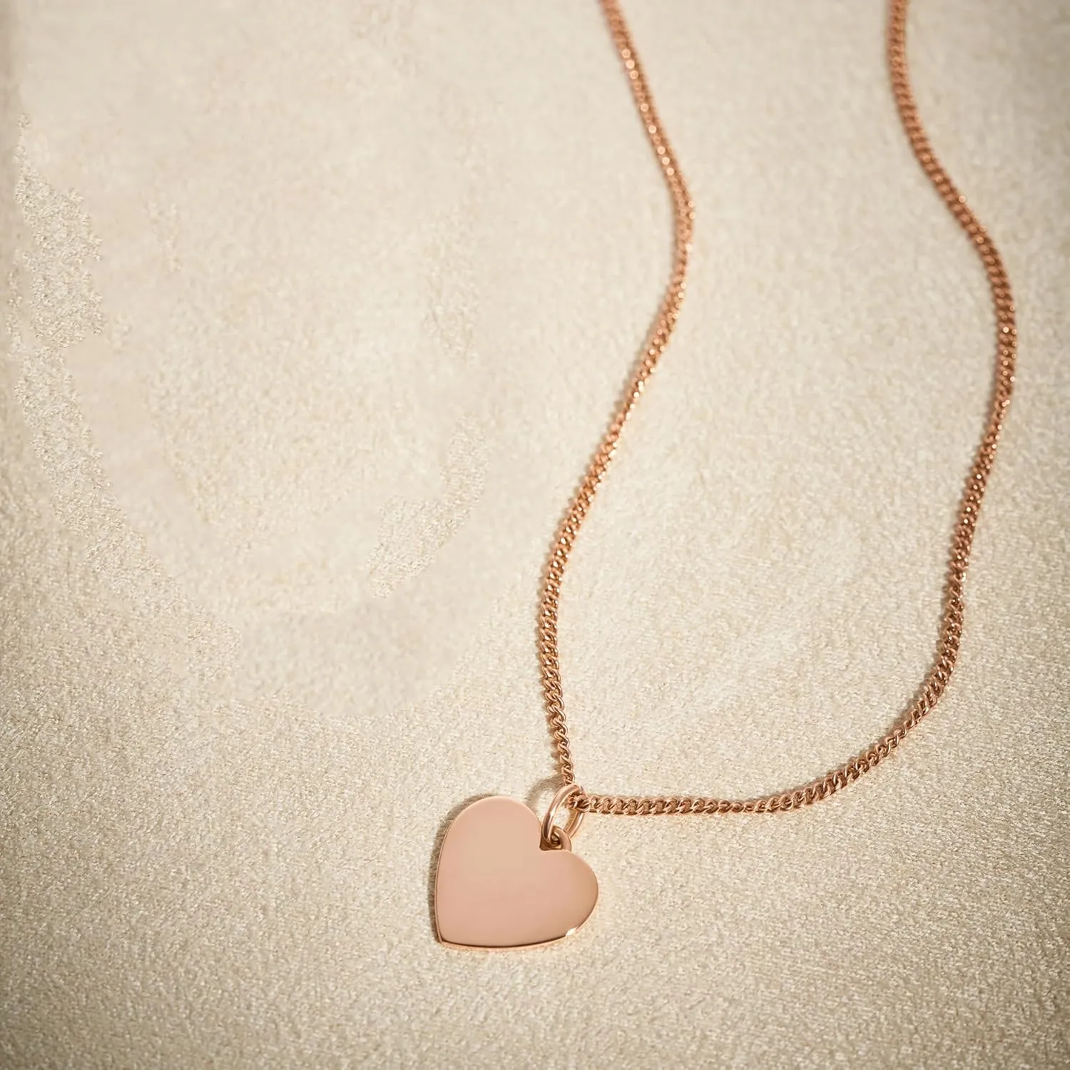 Fossil Women's Plated Stainless Steel Engravable Personalized Gift Pendant Chain Necklace for Women