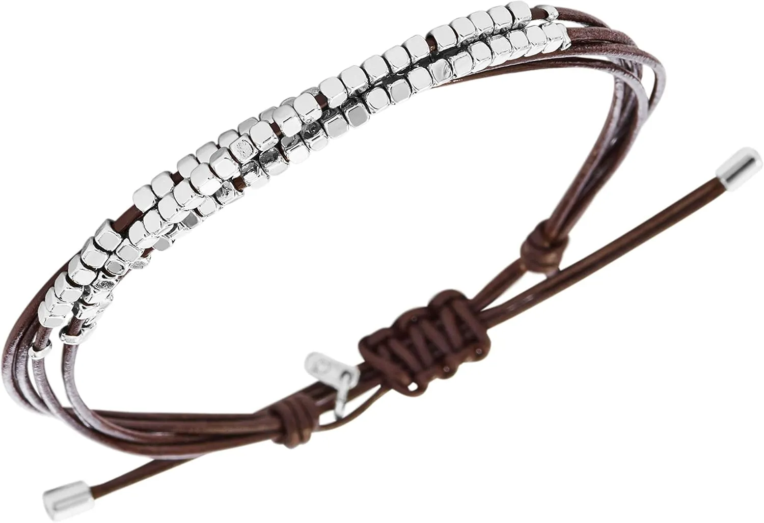 Fossil Women's Stainless Steel and Genuine Leather Bracelet for Women