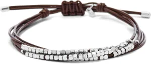 Fossil Women's Stainless Steel and Genuine Leather Bracelet for Women