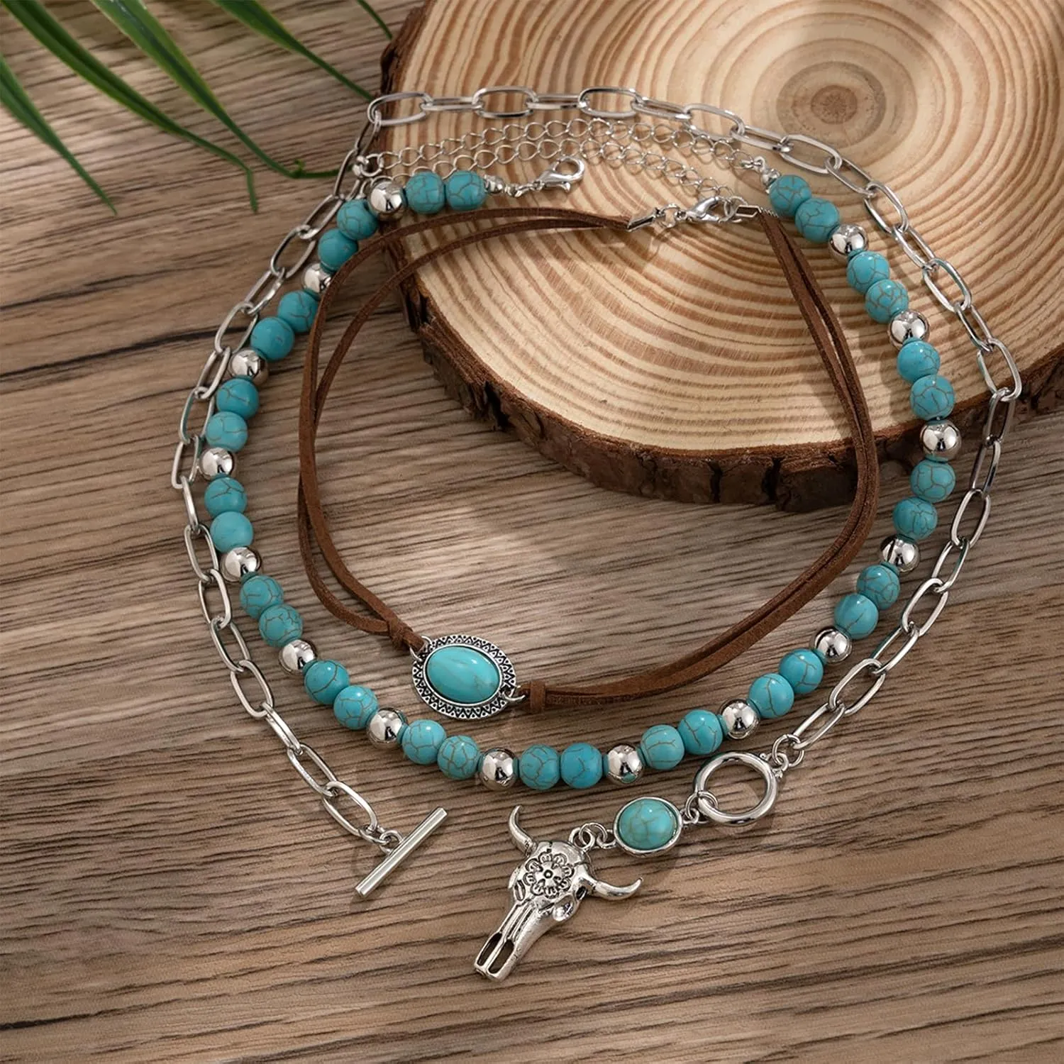 Frodete Western Choker Necklace for Women Turquoise