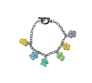 Fun Glow In the Dark Mushroom Charm Pendant Toggle Bracelet 8 For Woman Teens Girls