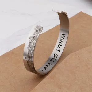 Fuqimanman2020 Inspirational Bracelets for Women Personalized Gift for Her Engraved Mantra Cuff Bangle Birthday Christmas Jewelry Gift For Friends