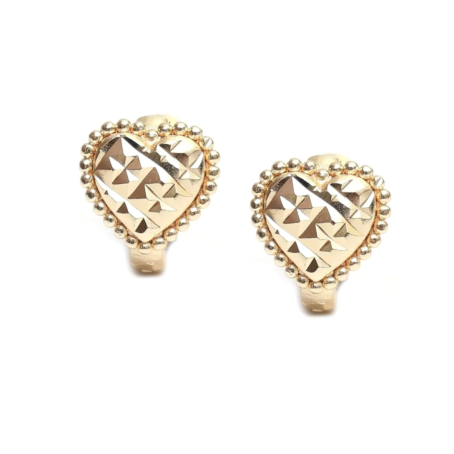 Gempires Lightweight Heart Hoop Earrings Small Chunky Handmade Jewelry Hypoallergenic Gold Plated Non-Tarnish Everday Wear Huggie Earrings For Women