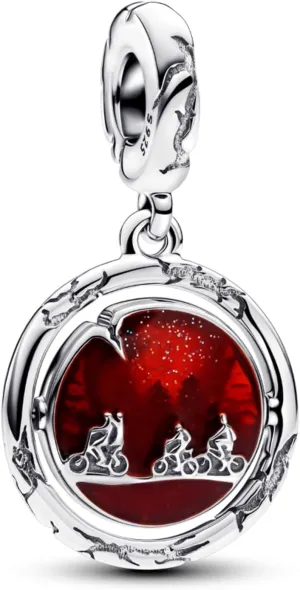 Glow-in-the-dark Upside Down 925 Sterling Silver Dangle Charms with Sparkling Cubic Zirconia, Women's Jewelry Gift for Christmas Birthday Anniversary Valentine's Day