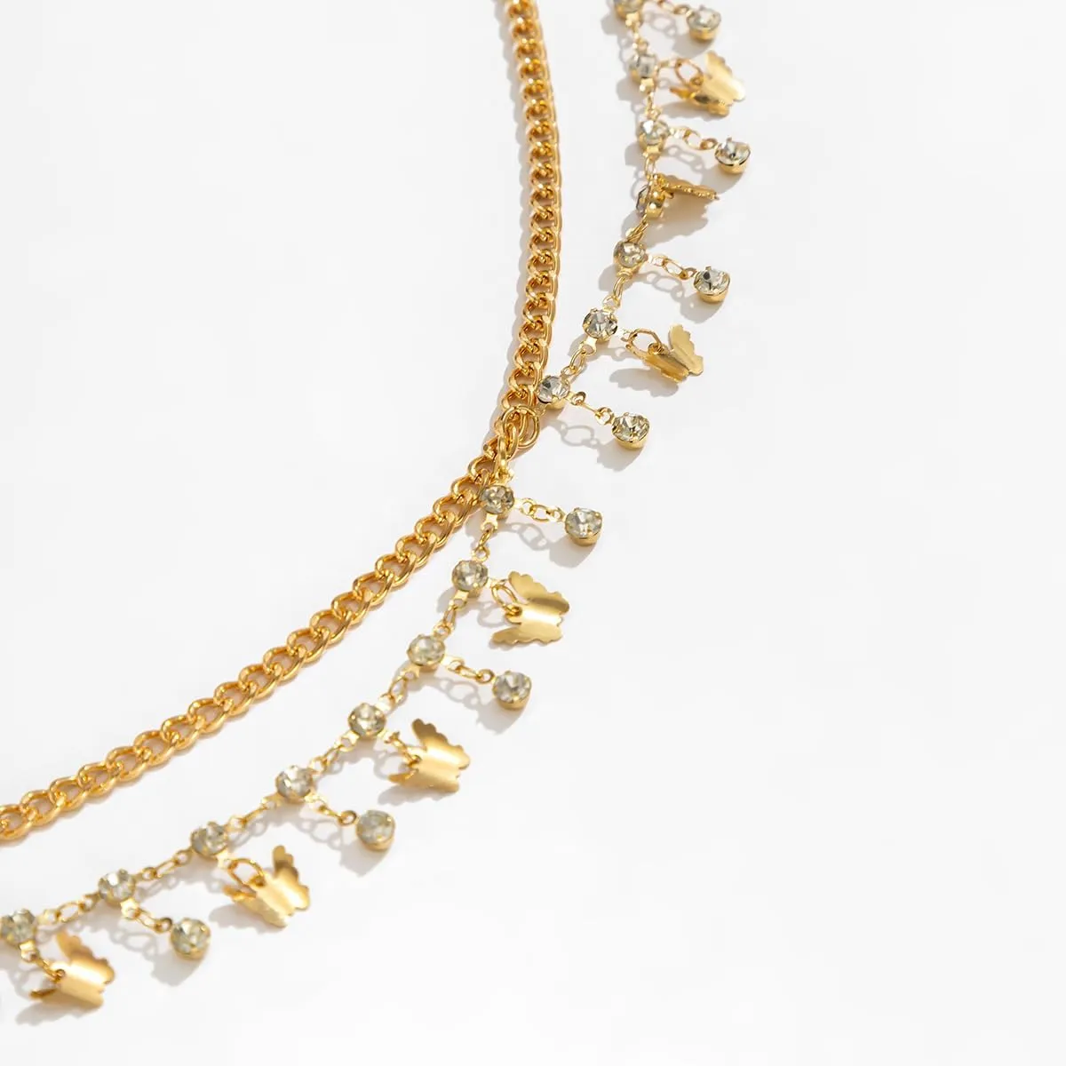 Gold Belly Chain Rhinestone Body Jewelry Chain Plated Waist Chains Layered Body Waist Summer Beach Bikini Jewelry for Women