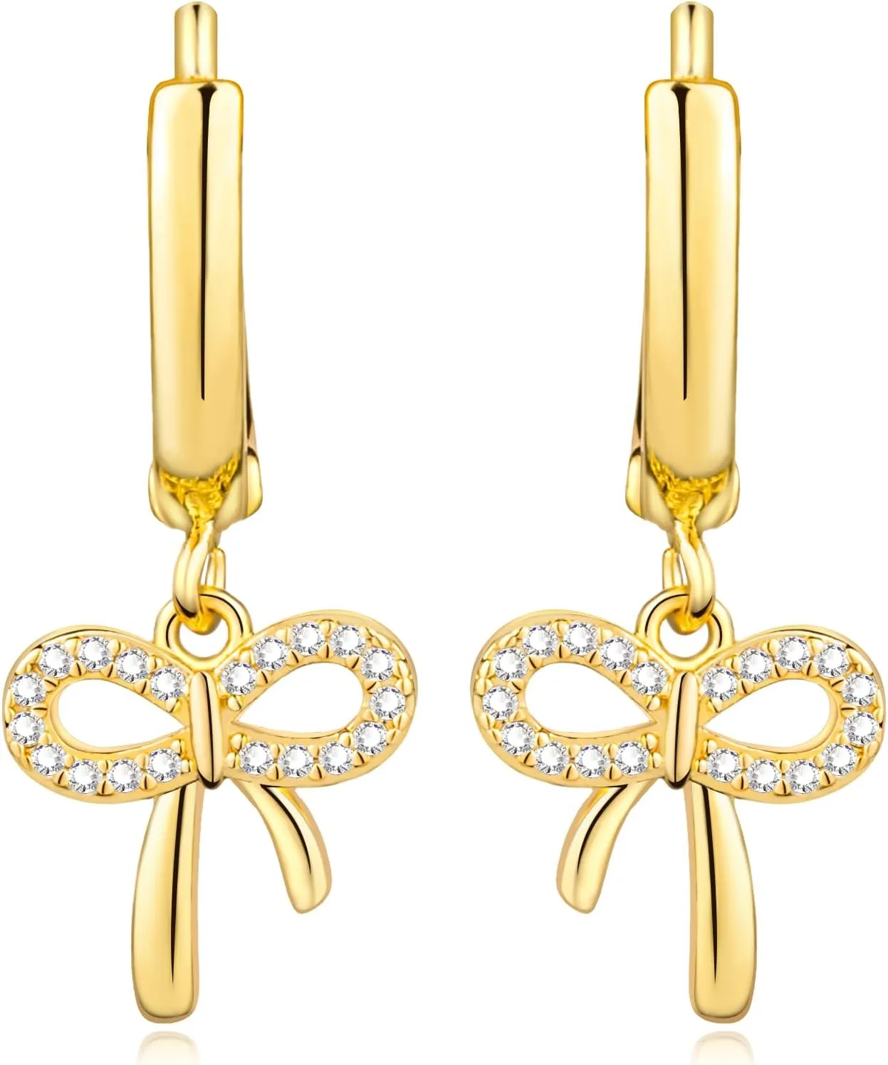 Gold Bow Earrings for Women Small Bow Stud Earrings Simple Bow Earring for Women Dainty Cute Earring Christmas Gifts