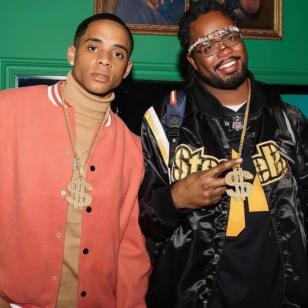 Gold Chain With Dollar Sign Pendant Necklace - Hip Hop Money Chain