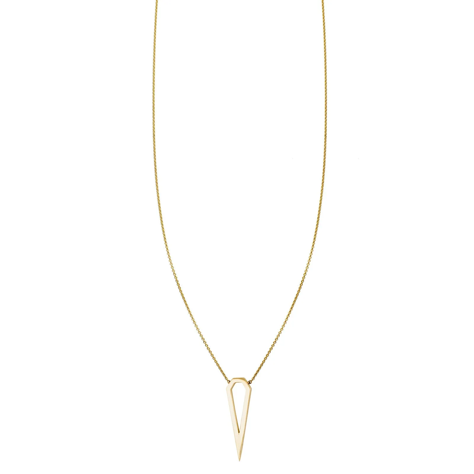 Gold Diamond Outline Necklace