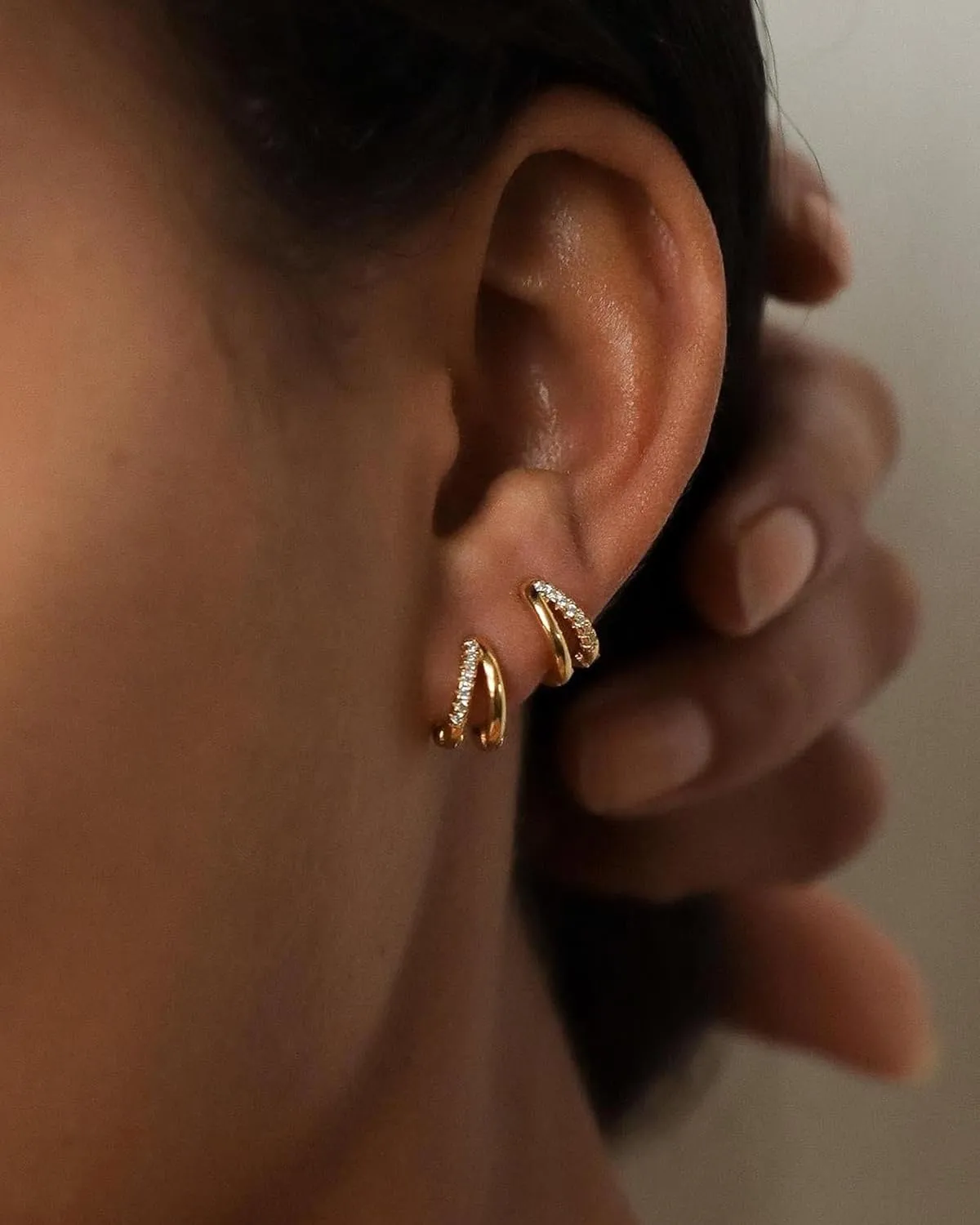 Gold Hoop Earrings for Women,14K Gold Huggie Hoop Earrings for Gift