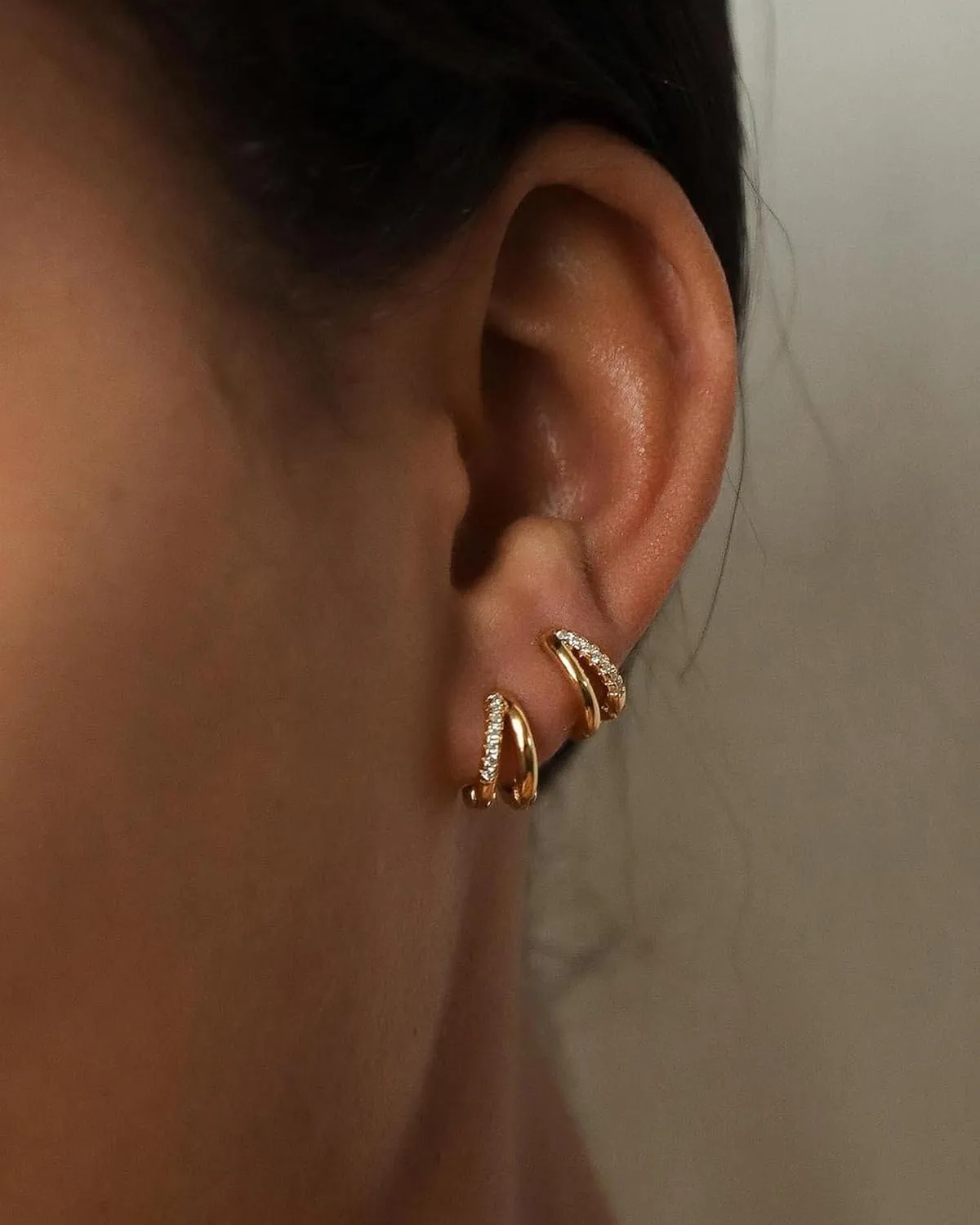 Gold Hoop Earrings for Women,14K Gold Huggie Hoop Earrings for Gift