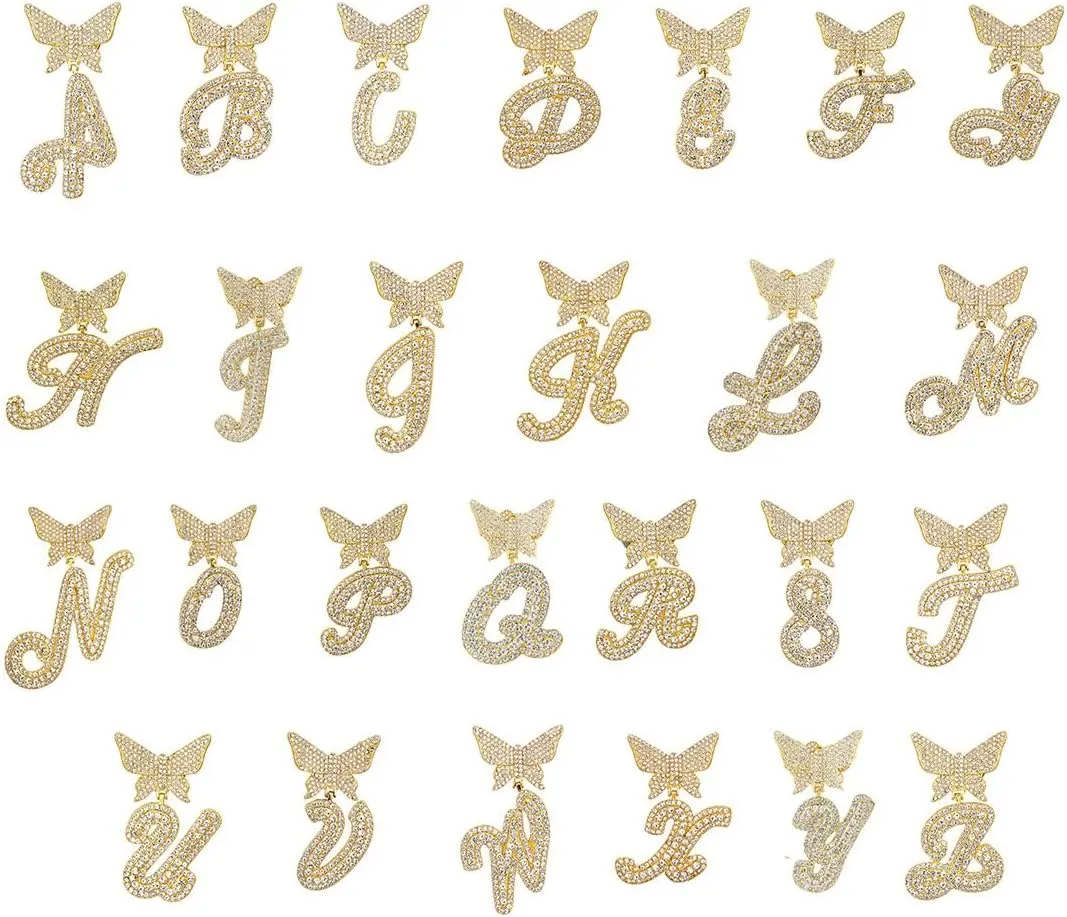 Gold Silver Cuban Link Chain for Women Letter Necklace Initial Custom Chain Name Necklaces Personalized Necklace Iced Out Chain Pendants Bling Necklace Hip Hop Chain Jewelry For Women