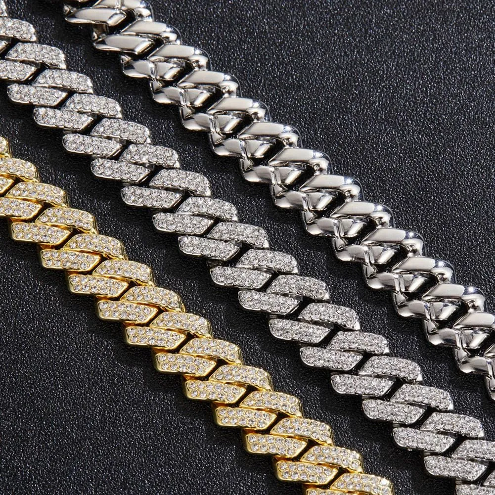 Gold Silver Cuban Link Chain for Women Letter Necklace Initial Custom Chain Name Necklaces Personalized Necklace Iced Out Chain Pendants Bling Necklace Hip Hop Chain Jewelry For Women
