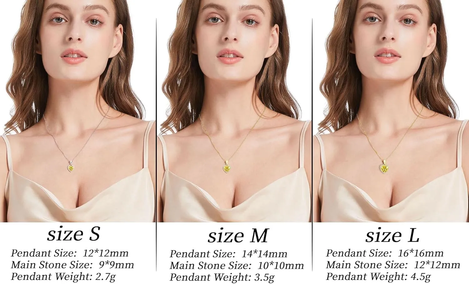 GZWHD Love Heart Pendant Necklaces for Women Girls Cubic Zirconia Birthstone Gift Valentine's Day/Mother's Day/Christmas/Anniversary/Birthday Gift for Mother/Wife/Friend/Daughter/Lover Wedding/Prom/Party Necklace Pendant