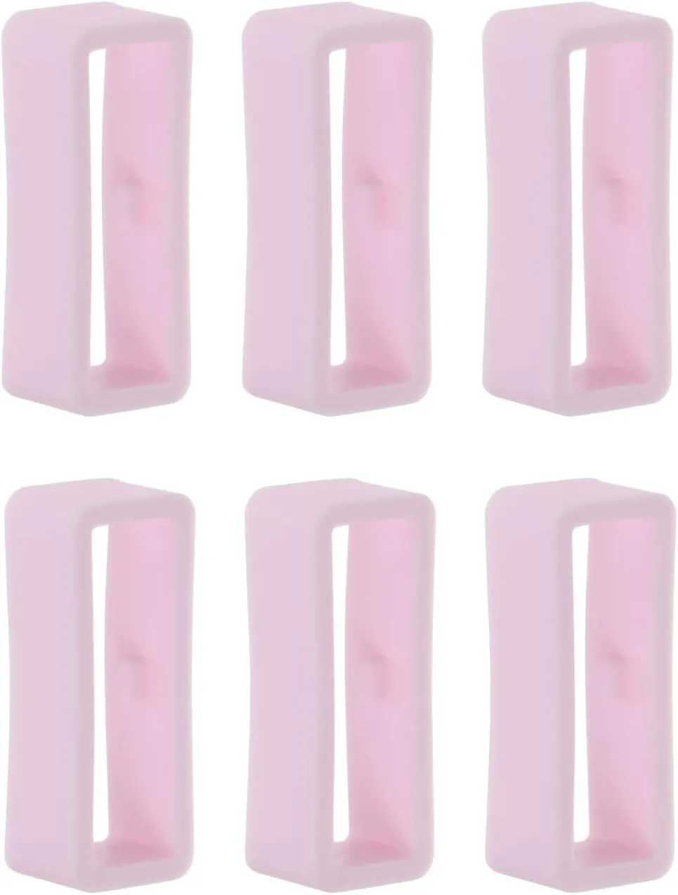 HARFINGTON 6pcs Watch Strap Loop Fastener Rings 22mm, Light Pink