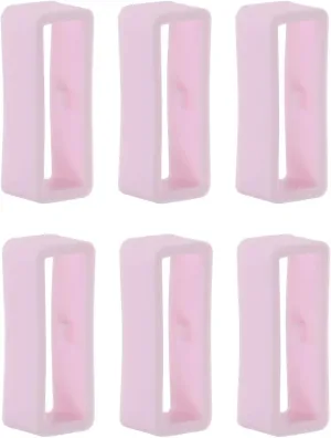 HARFINGTON 6pcs Watch Strap Loop Fastener Rings 22mm, Light Pink