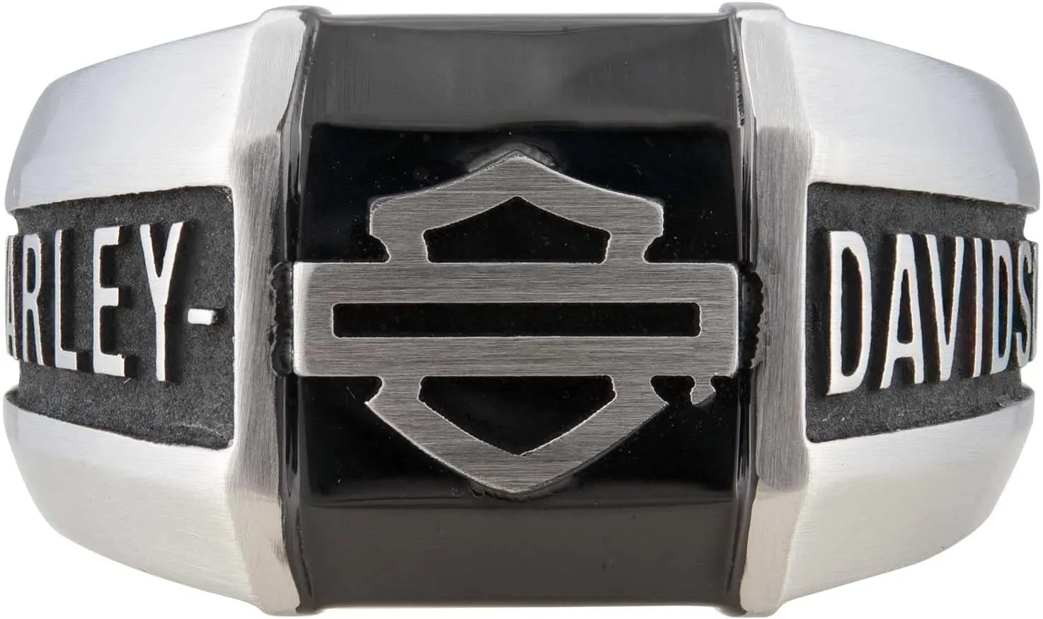 Harley-Davidson Men's Outline B&S Collegiate Style Ring - Stainless Steel