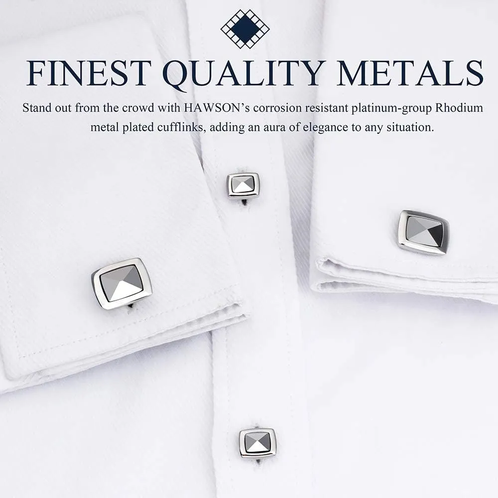 HAWSON Cufflinks and Tuexdo Studs for Men, Novelty Gifts for Him, Spider Owl Lips Cuff Links, Mens Jewelry or Accessories, Designed