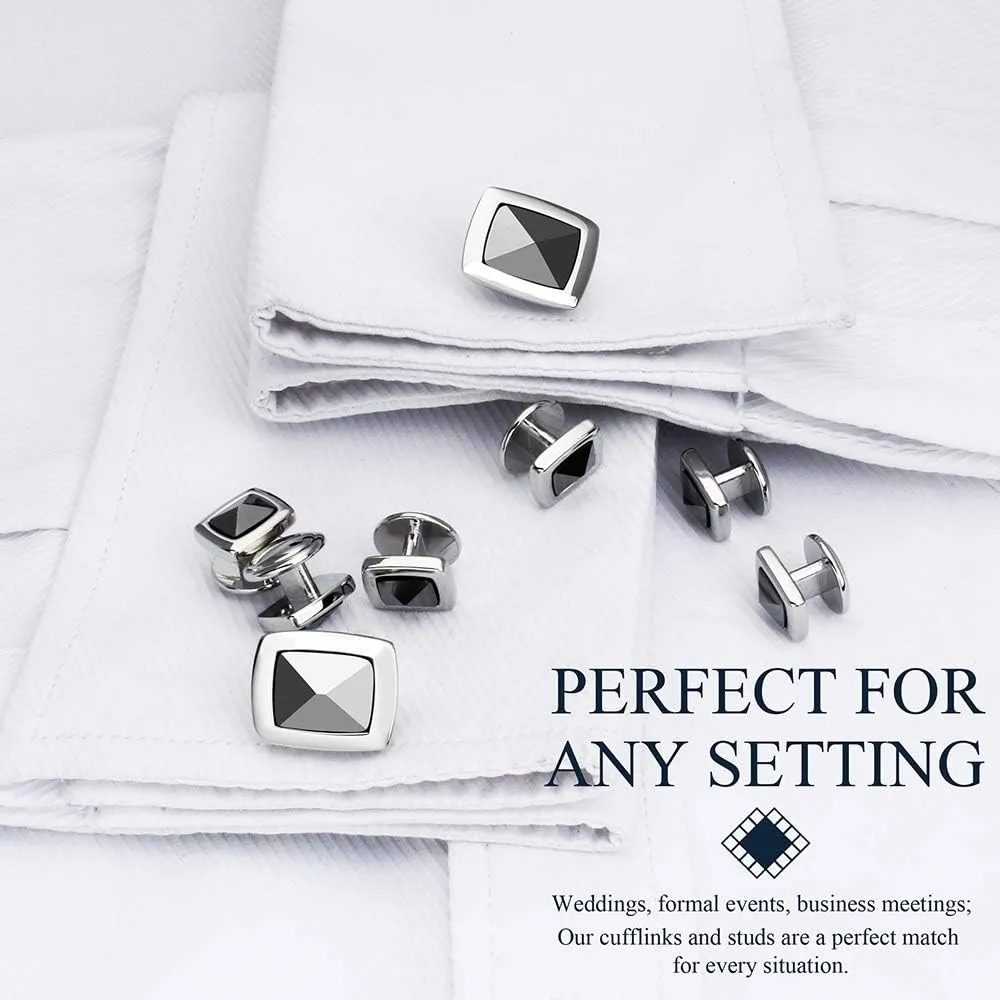 HAWSON Cufflinks and Tuexdo Studs for Men, Novelty Gifts for Him, Spider Owl Lips Cuff Links, Mens Jewelry or Accessories, Designed
