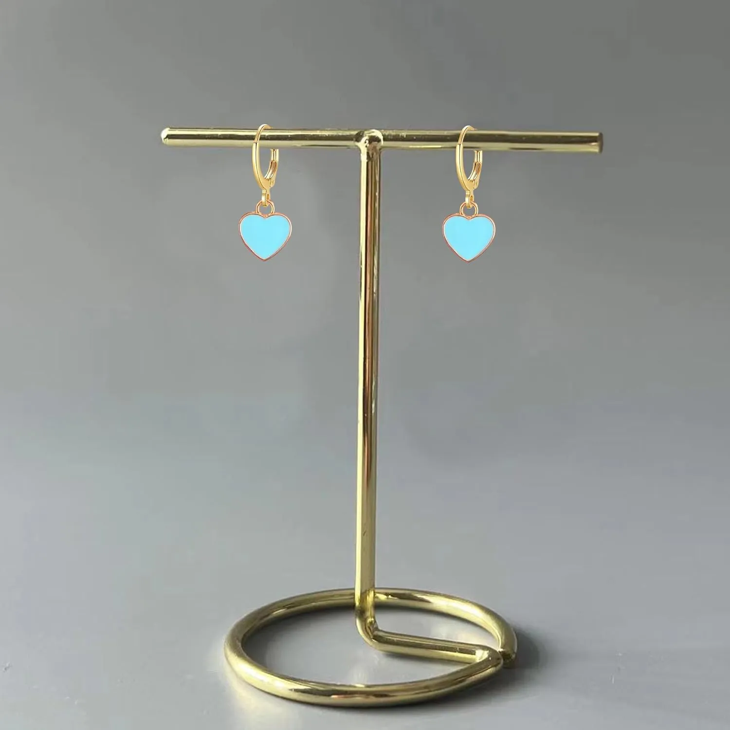 Heart Hoop Earrings for Women Minimalist Sweet Love Heart Hoop Huggie Earrings