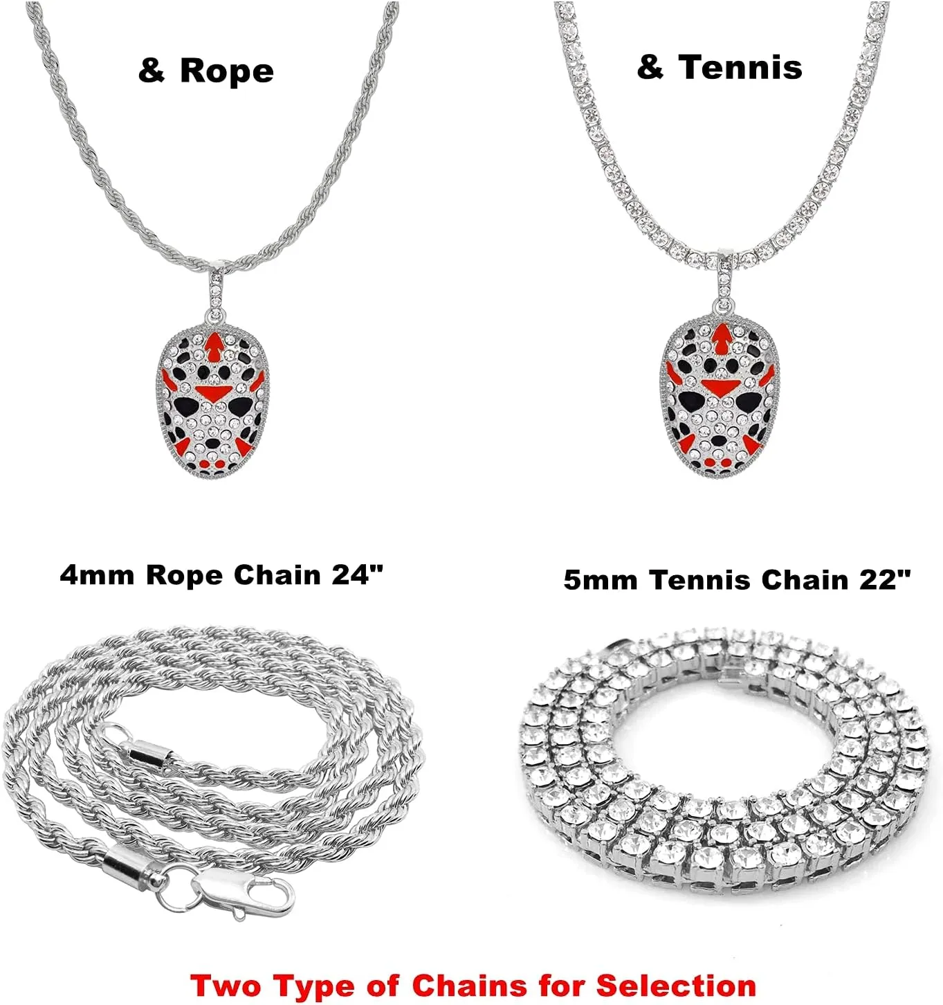HH BLING EMPIRE 14k Gold Silver Plated Hip Ho Rapper Pendant Chain Necklace for Men, Iced Out Diamond King Pendant with Rope Tennis Chains 22 Inch