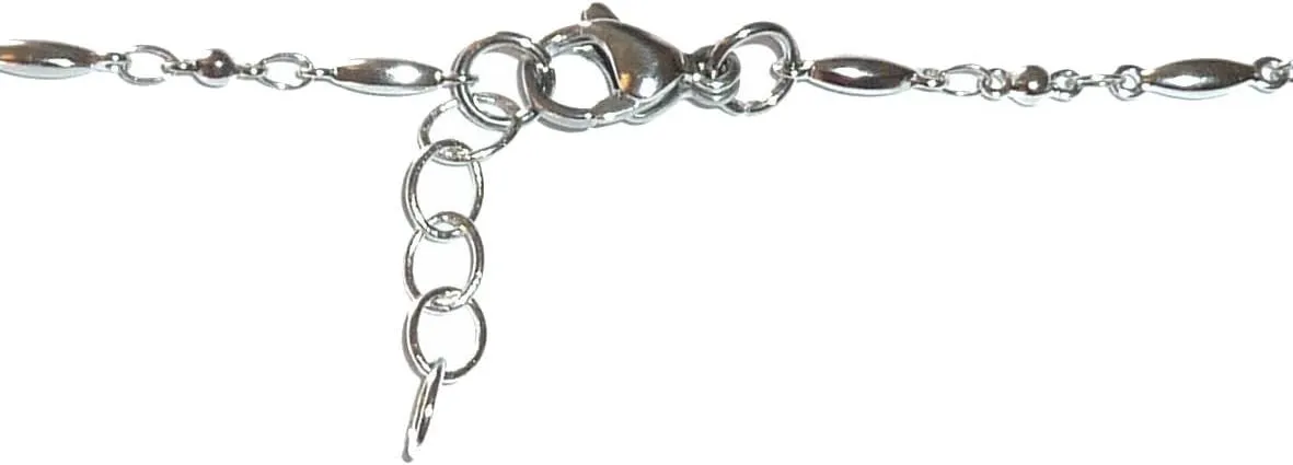 Hidden Hollow Beads Snap Interchangeable Women's Fashion Jewelry Necklace, 18" or 24" long, Fancy STRONG Stainless Steel Chain. Comes in a gift box.