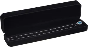 HooAMI Rectangle Velvet Necklace Bracelet Jewelry Gift Box Display Case Black
