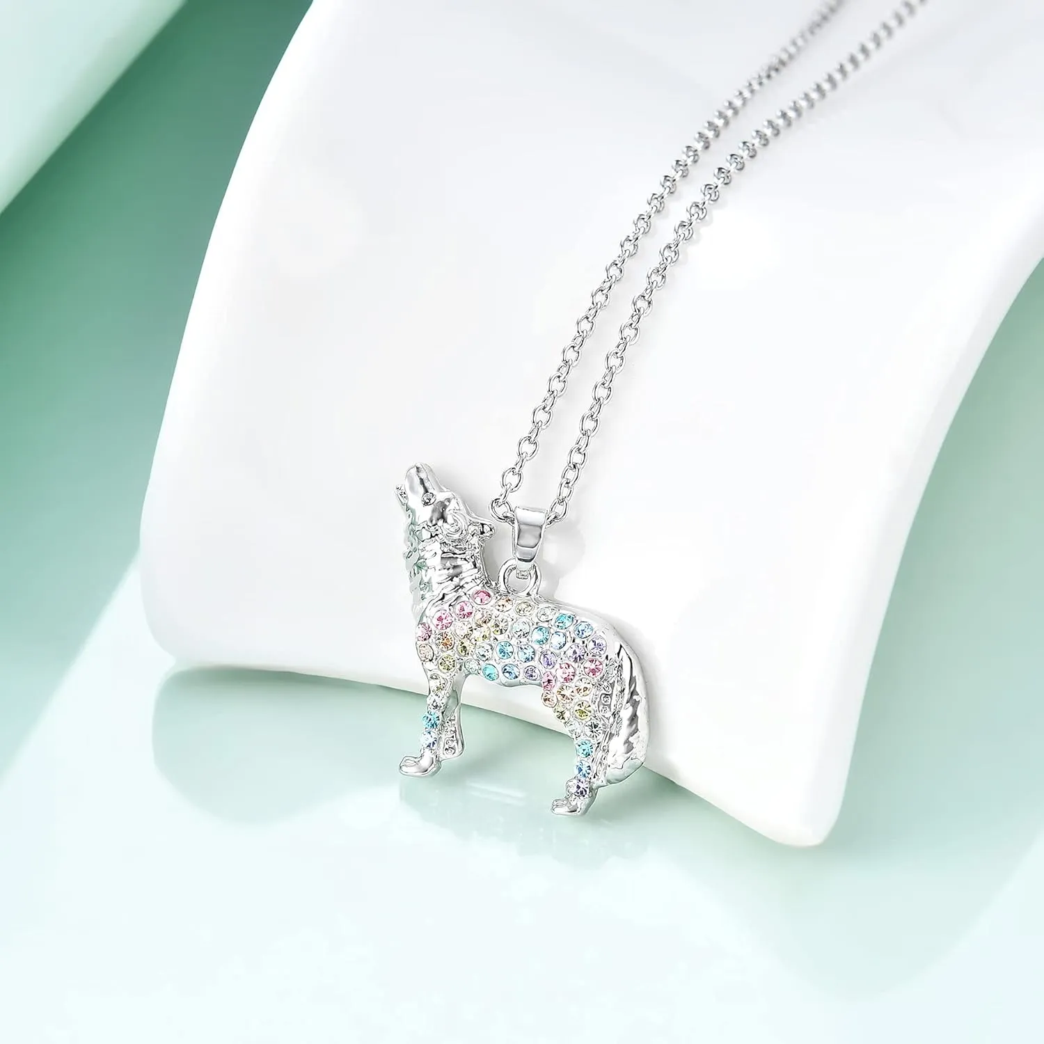 Horse Wolf Giraffe Dinosaur Necklace Gifts,Flamingo Elephant Sloth Llama Mermaid Necklaces Jewelry for Women
