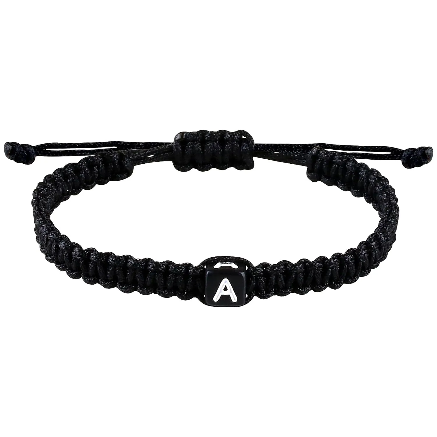 Initial Bracelet for Women Men A J S K Charm Handmade Bracelets Rope Braided Letter Bracelet for Couples Best Friend,Adjustable Father Mother Day Gifts for Mom Boyfriend Friendship Jewelry (A)