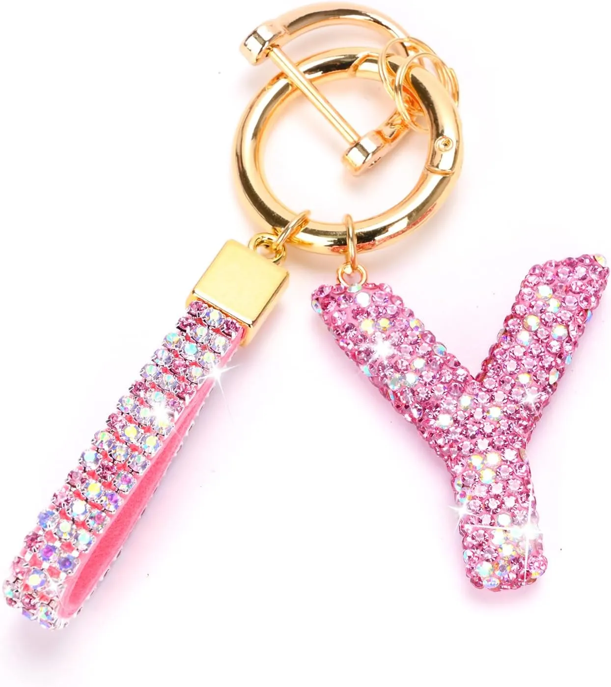 Initial Car Keychains for Women Girls,Bling Cute A-Z Key Chains for Handbags,Personalized Gift