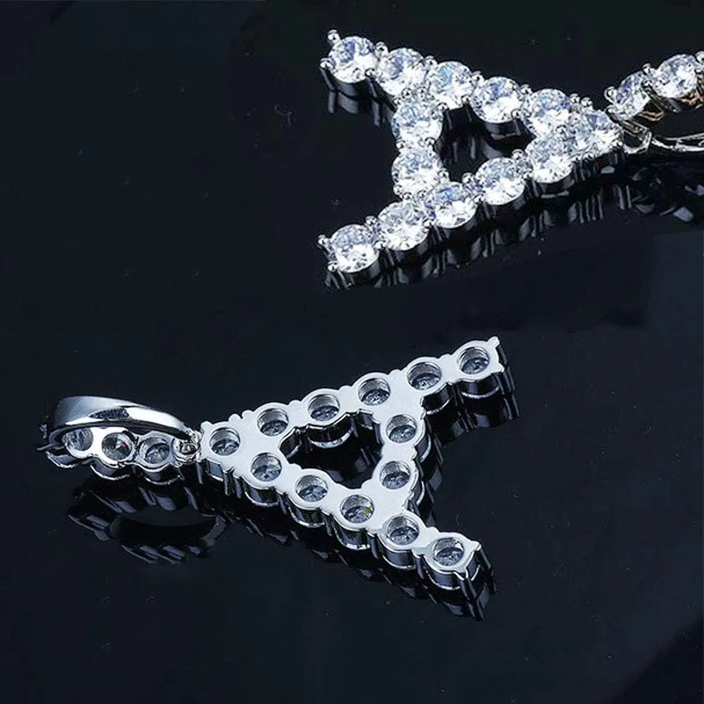 Initial Necklace Silver Tennis Necklaces for Women Tennis Chain custom name necklace Bling CZ personalized Letter Necklace women men