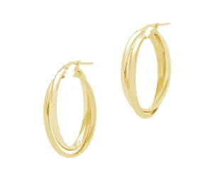 Interlocking Oval Earrings - Gold