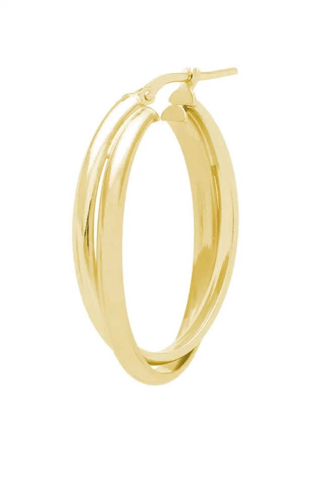 Interlocking Oval Earrings - Gold