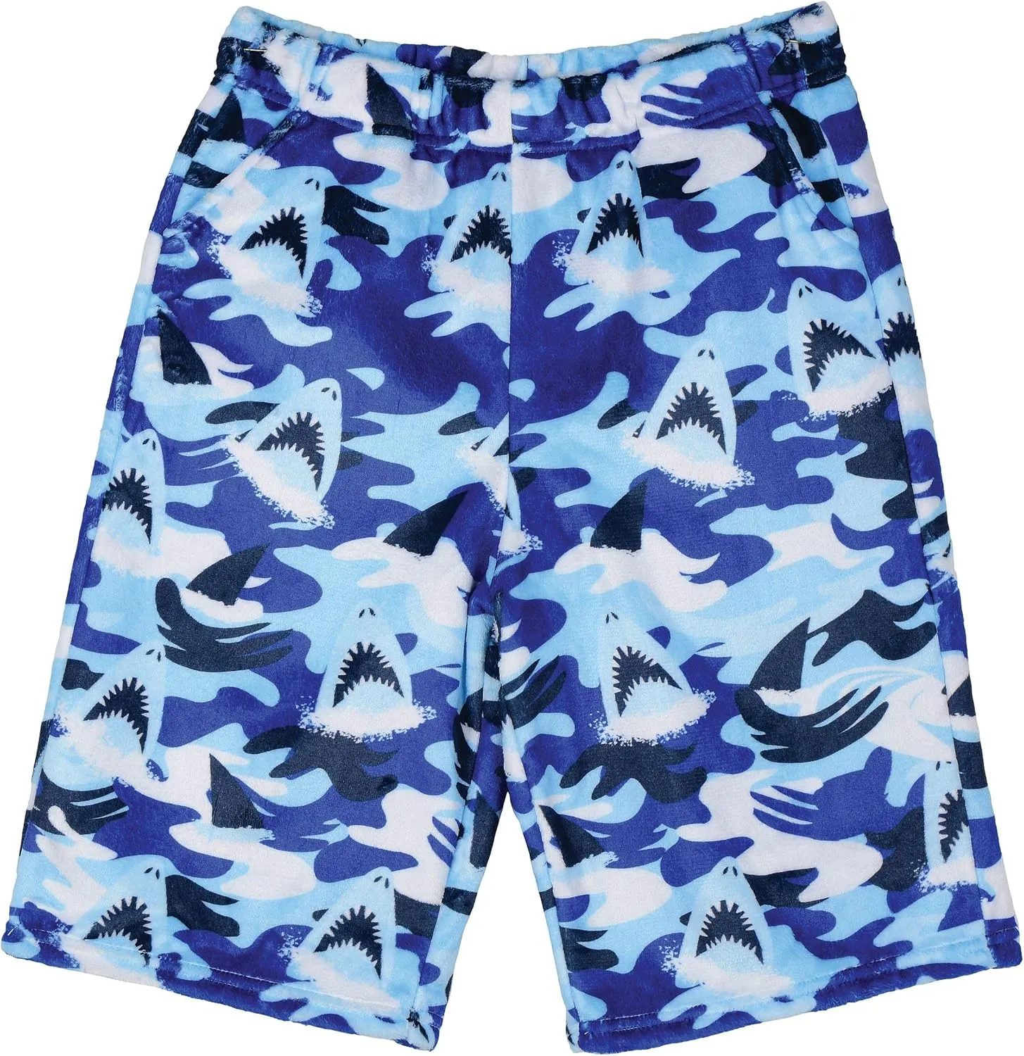 iscream Big Boys Fun Print Silky Soft Plush Shorts - Best Buddies Collection