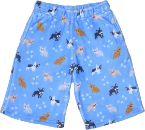 iscream Big Boys Fun Print Silky Soft Plush Shorts - Best Buddies Collection