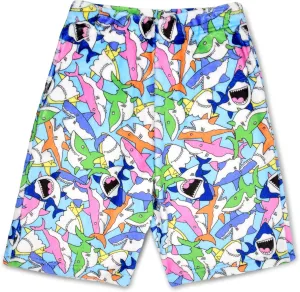 iscream Big Boys Fun Print Silky Soft Plush Shorts - Best Buddies Collection