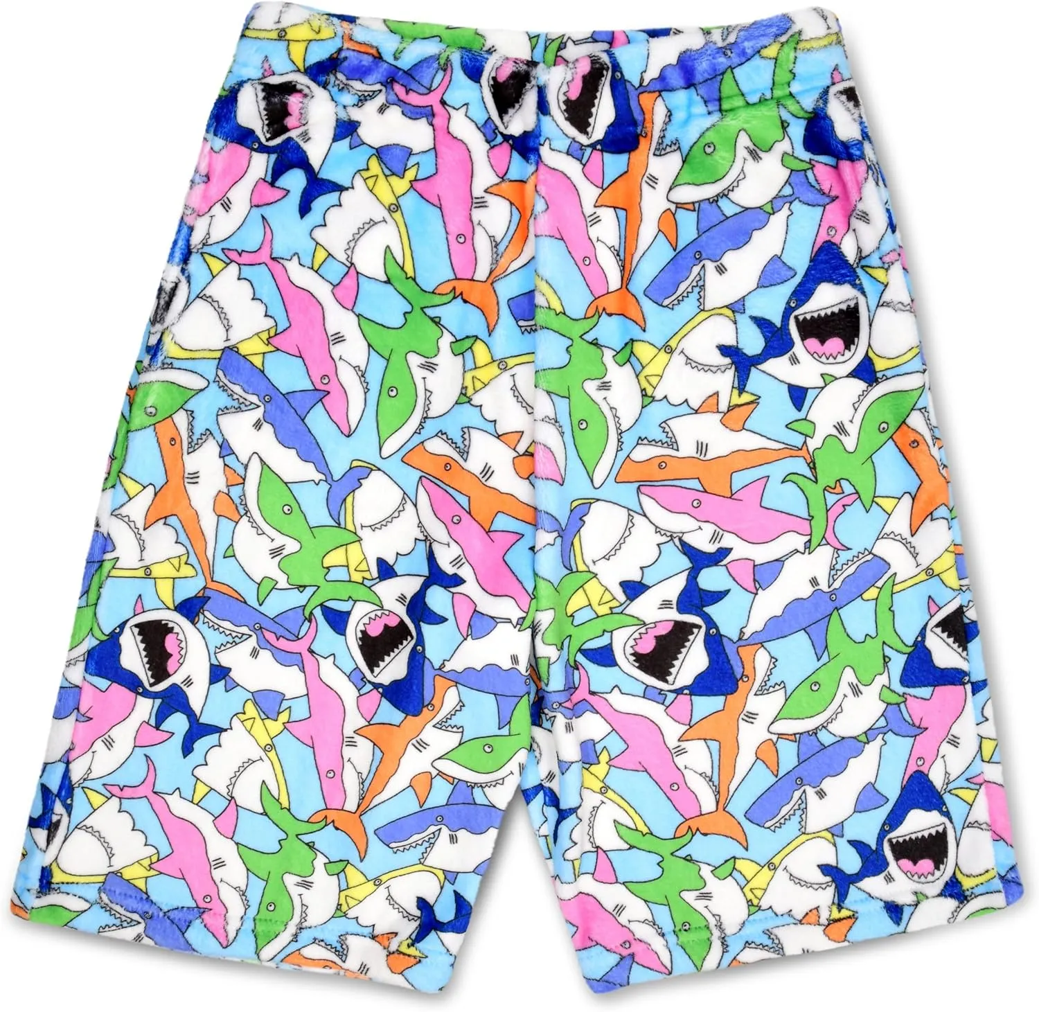 iscream Big Boys Fun Print Silky Soft Plush Shorts - Best Buddies Collection