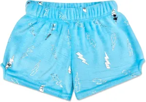 iscream Big Girls Silky Soft Fun Print Plush Fleece Shorts - Twist and Shout Collection