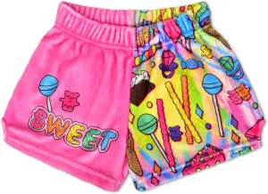 iscream   Corey Paige Designs Big Girls Fun Print Silky Soft Plush Shorts - Live Boldly Collection