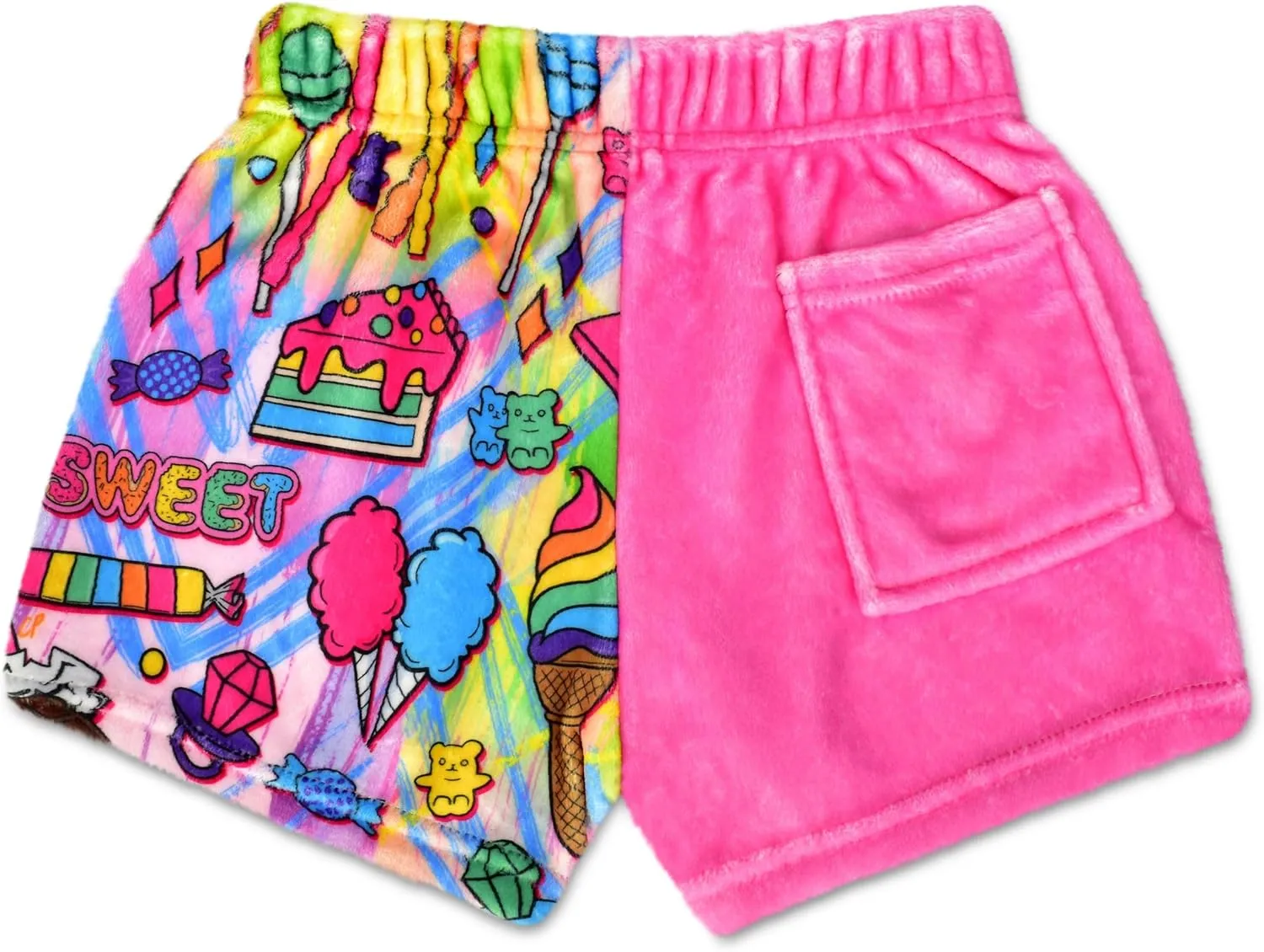 iscream   Corey Paige Designs Big Girls Fun Print Silky Soft Plush Shorts - Live Boldly Collection