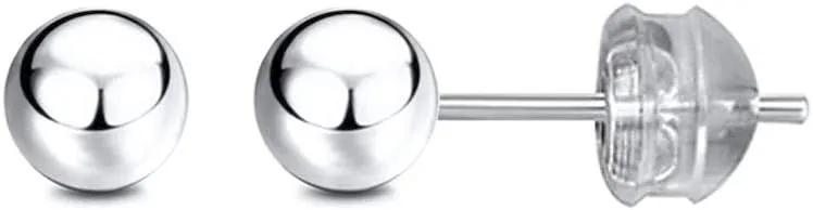 JADENOVA 925 Sterling Silver Earrings Silver Studs Ball Earrings for Women