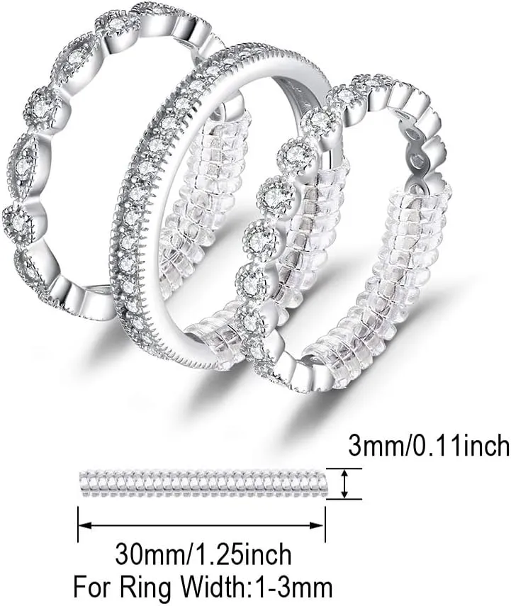 JewelryPalace 14K Gold Plated 925 Sterling Silver Rings for Women, Cubic Zirconia Promise Rings for Her, Stackable Wedding Bands Rings for Women Set Size 4-12