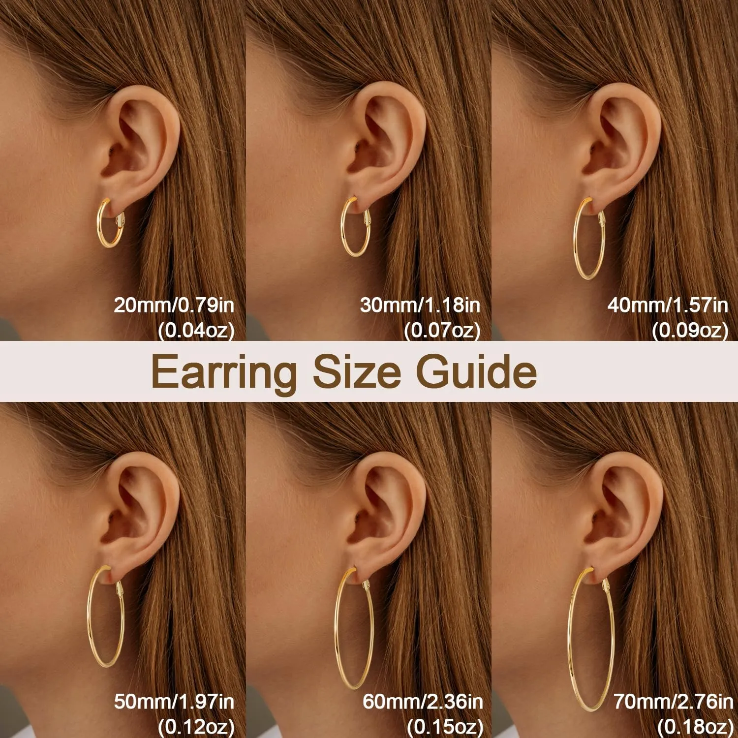 Jewlpire 14K Gold Plated 925 Sterling Sliver Post Hoop Earrings, 2MM Thick Hoop earrings Lightweight Large Gold Hoop Earrings for Women Trendy 20/30/40/50/60/70mm