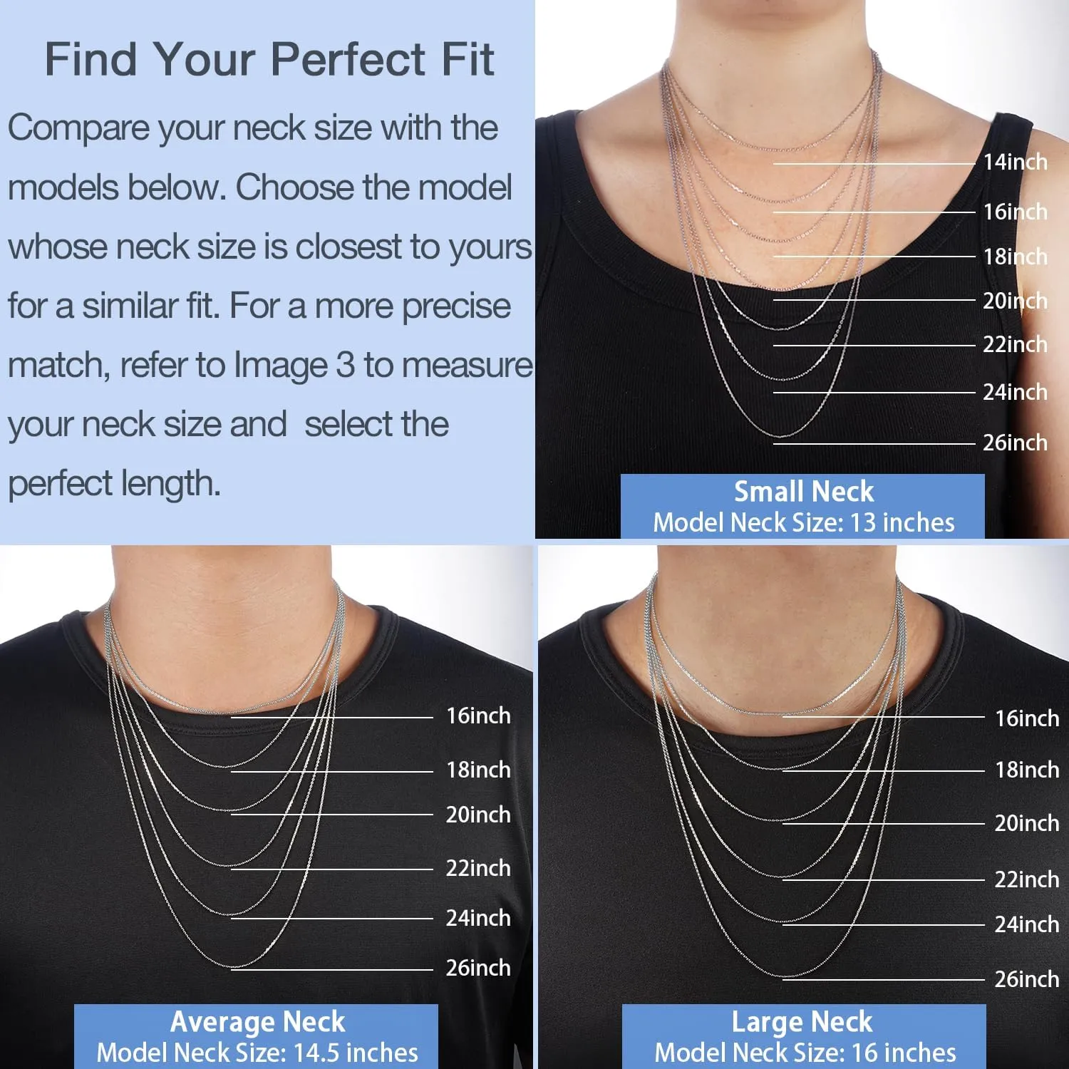 Jewlpire Solid 18K Gold Over 925 Sterling Silver Chain Necklace for Women Girls, 0.8mm Box Chain Lobster Claw Clasp-Super Thin & Strong Necklace Chain 16/18/20/22/24 Inch