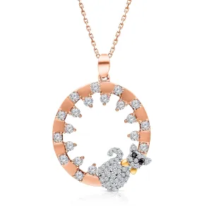 Kallati Eternal Two-Tone Gold Round Diamond Pendant