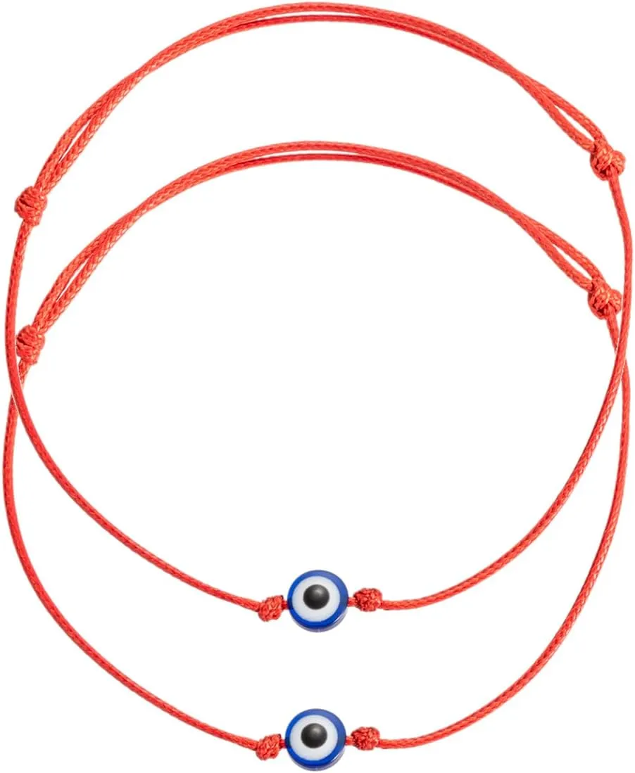 kelistom Evil Eye Anklet Bracelet for Women Men Handmade Simple String Waterproof Ankle Bracelets for Women Minimalist Jewelry Adjustable