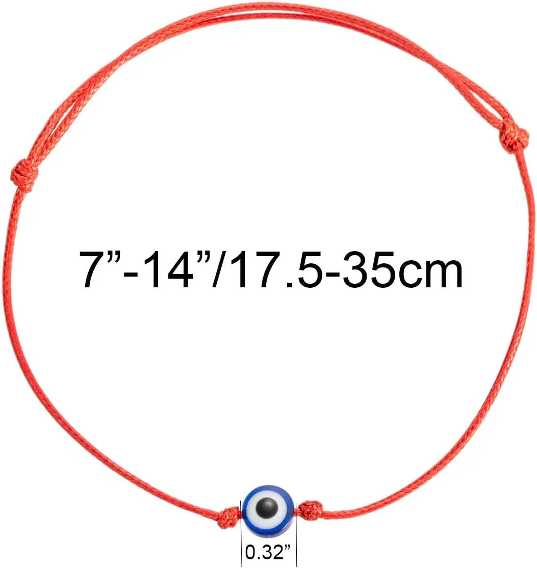kelistom Evil Eye Anklet Bracelet for Women Men Handmade Simple String Waterproof Ankle Bracelets for Women Minimalist Jewelry Adjustable