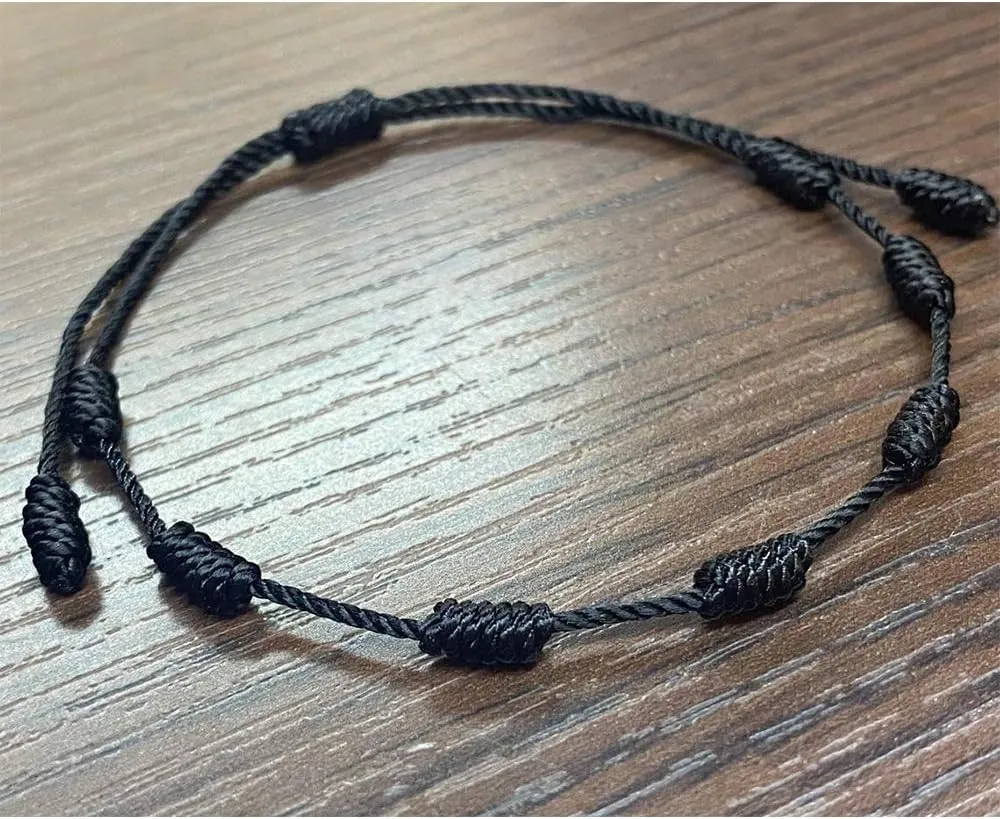 kelistom Handmade String Bracelet for Women Men Simple Red Black Braided Adjustable Charm Bracelets Minimalist Jewelry
