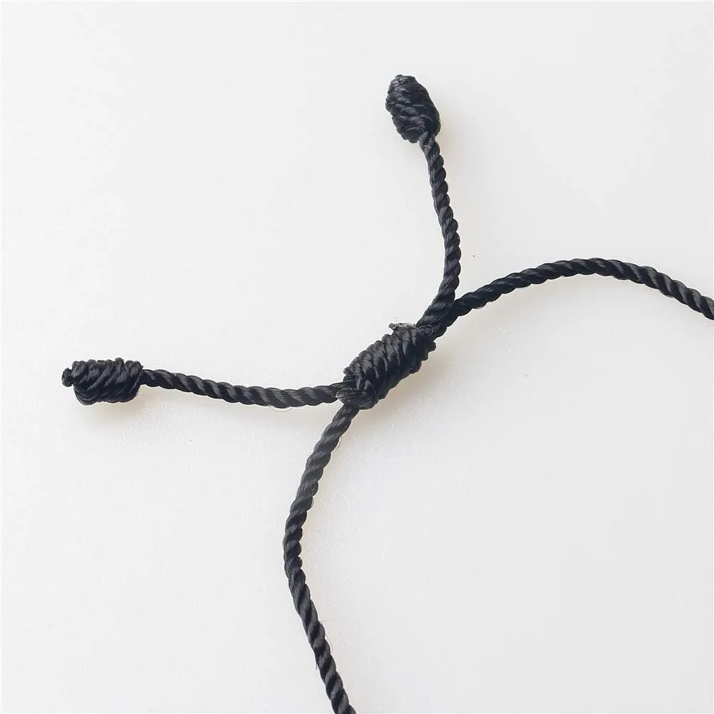 kelistom Handmade String Bracelet for Women Men Simple Red Black Braided Adjustable Charm Bracelets Minimalist Jewelry